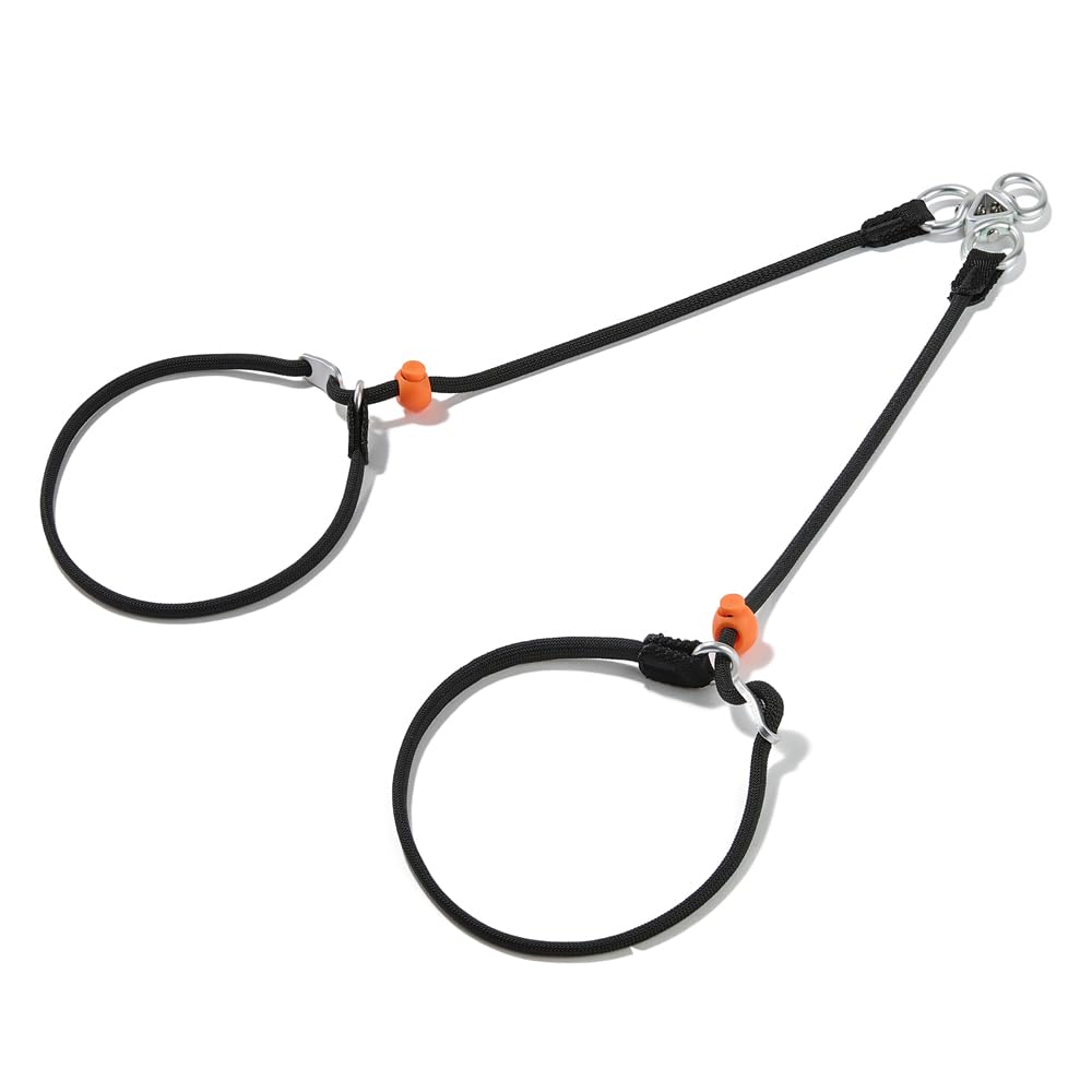 Howgo Double Slip Leash Slip Lead with Double Handles| Dual Dog Leash Lead for 2 Dogs,360° Swivel No Tangle | Dog Training Leash and Collar