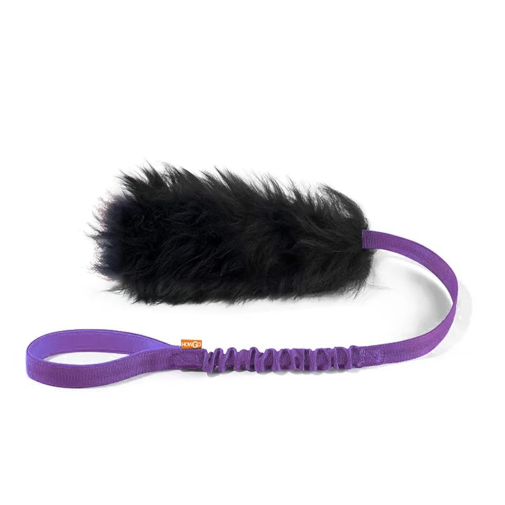 Dog Rope Tug Toy | Bungee Chaser & 100% Sheepskin