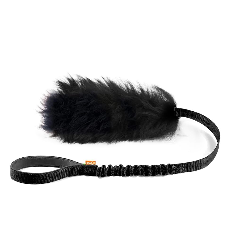 Dog Rope Tug Toy | Bungee Chaser & 100% Sheepskin