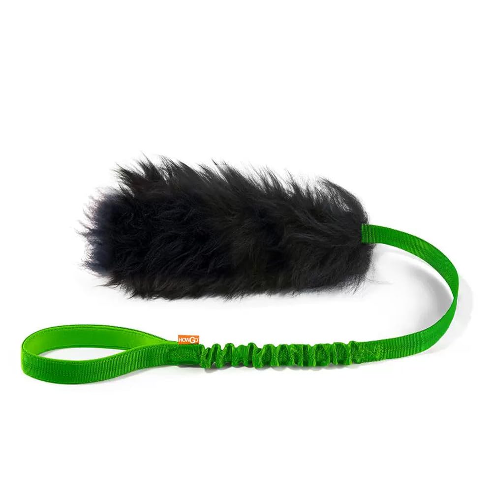 Dog Rope Tug Toy | Bungee Chaser & 100% Sheepskin