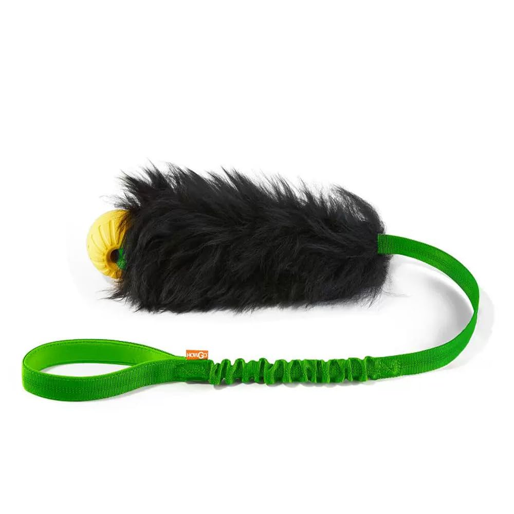 Dog Rope Tug Toy | Bungee Chaser & 100% Sheepskin