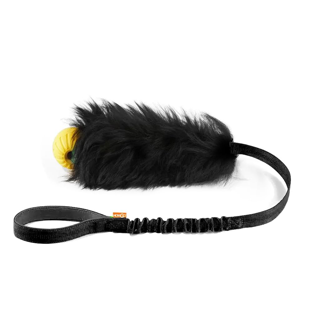 Dog Rope Tug Toy | Bungee Chaser & 100% Sheepskin