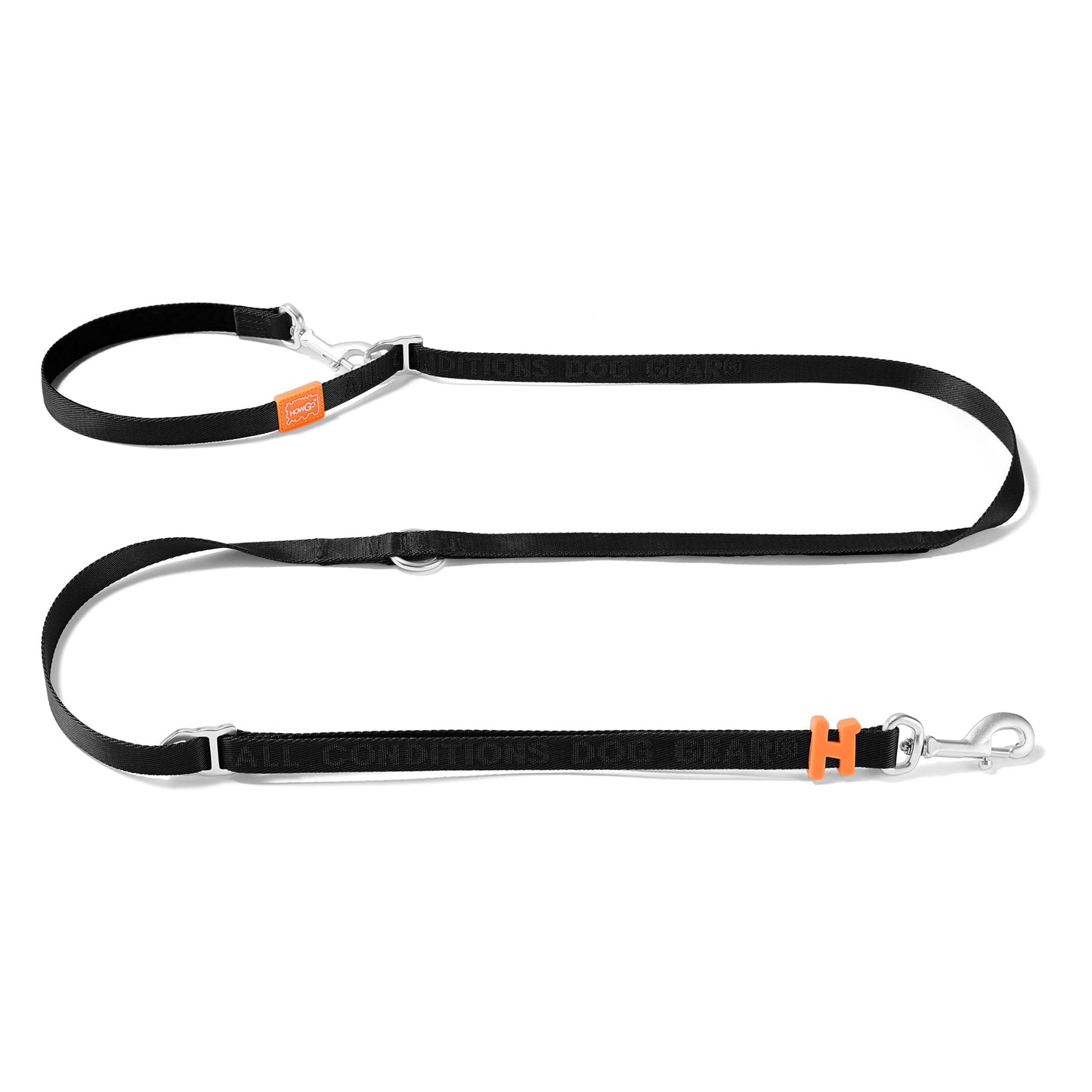 HOWGO Hands Free Dog Leash with Padded Handle,Multifunctional Crossbody Waist Leash for Walking Running Jogging Training,7.5 FT Nylon Adjustable Length for All Breeds