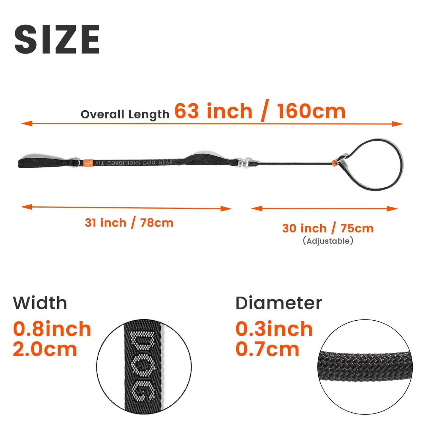 Howgo Dog Slip Lead Dog Leash, Training Leash, No-Pull Lightweight Slip Lead and Collar, Heavy Duty & Durable, Padded Handle, for All Breeds