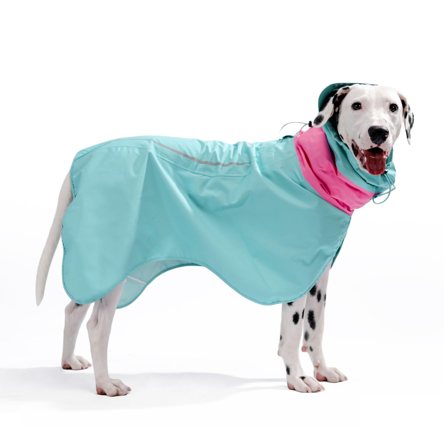 HOWGO Dog Raincoat Adjustable Pet Waterproof Windproof Jacket Dog Rain Jacket with Leash Hole for Small Medium and Large Dogs