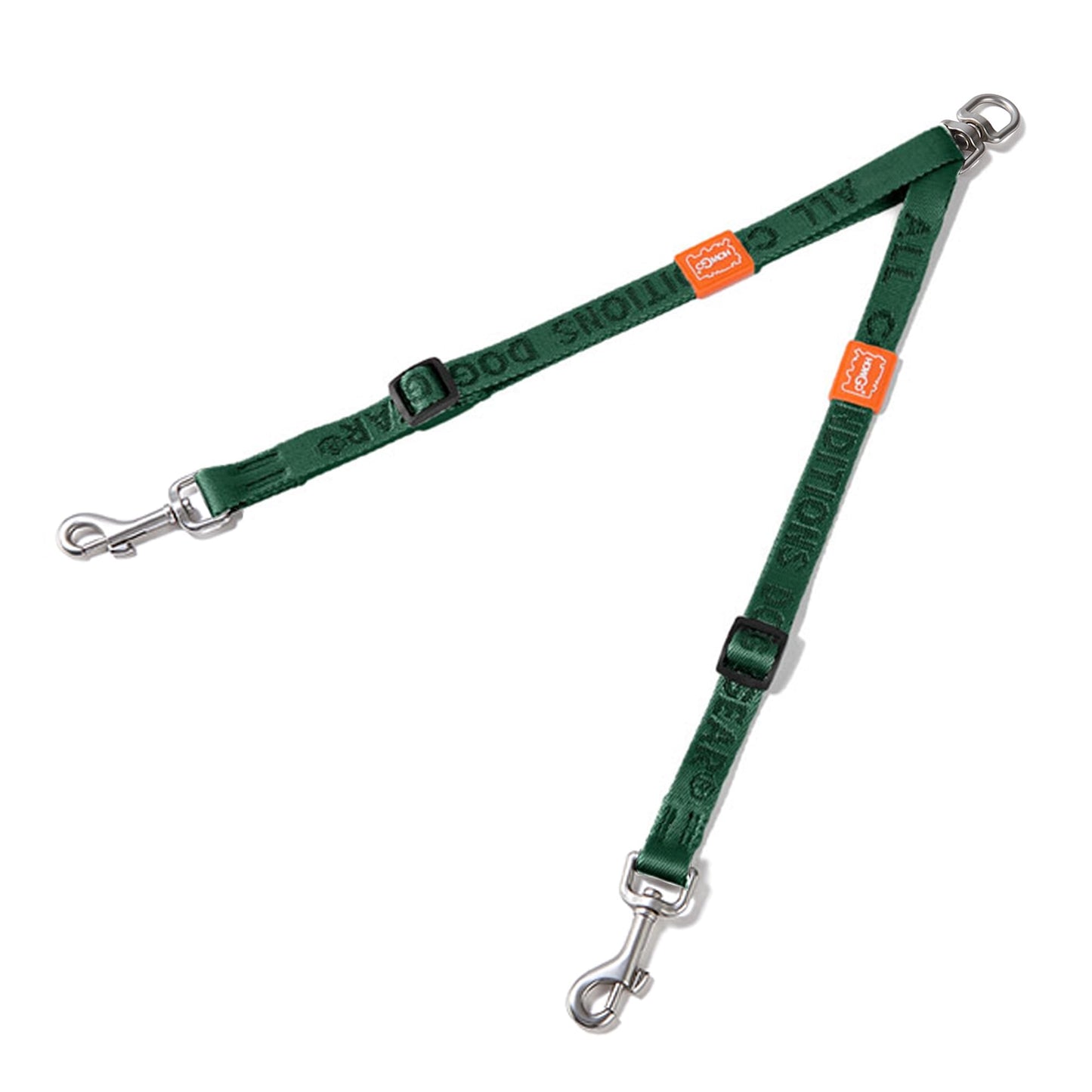 HOWGO Double Dog Leash, No Tangle 360° Swivel, Adjustable Two Padded Handles, Double Clip Dog Leash Coupler Splitter for All Breeds