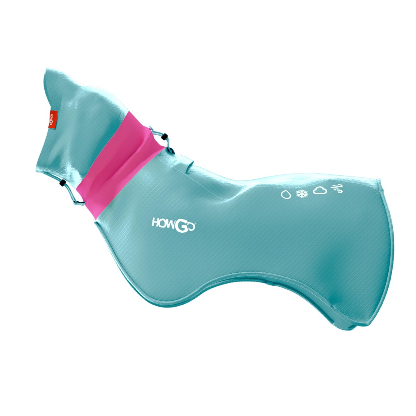 HOWGO Dog Raincoat Adjustable Pet Waterproof Windproof Jacket Dog Rain Jacket with Leash Hole for Small Medium and Large Dogs