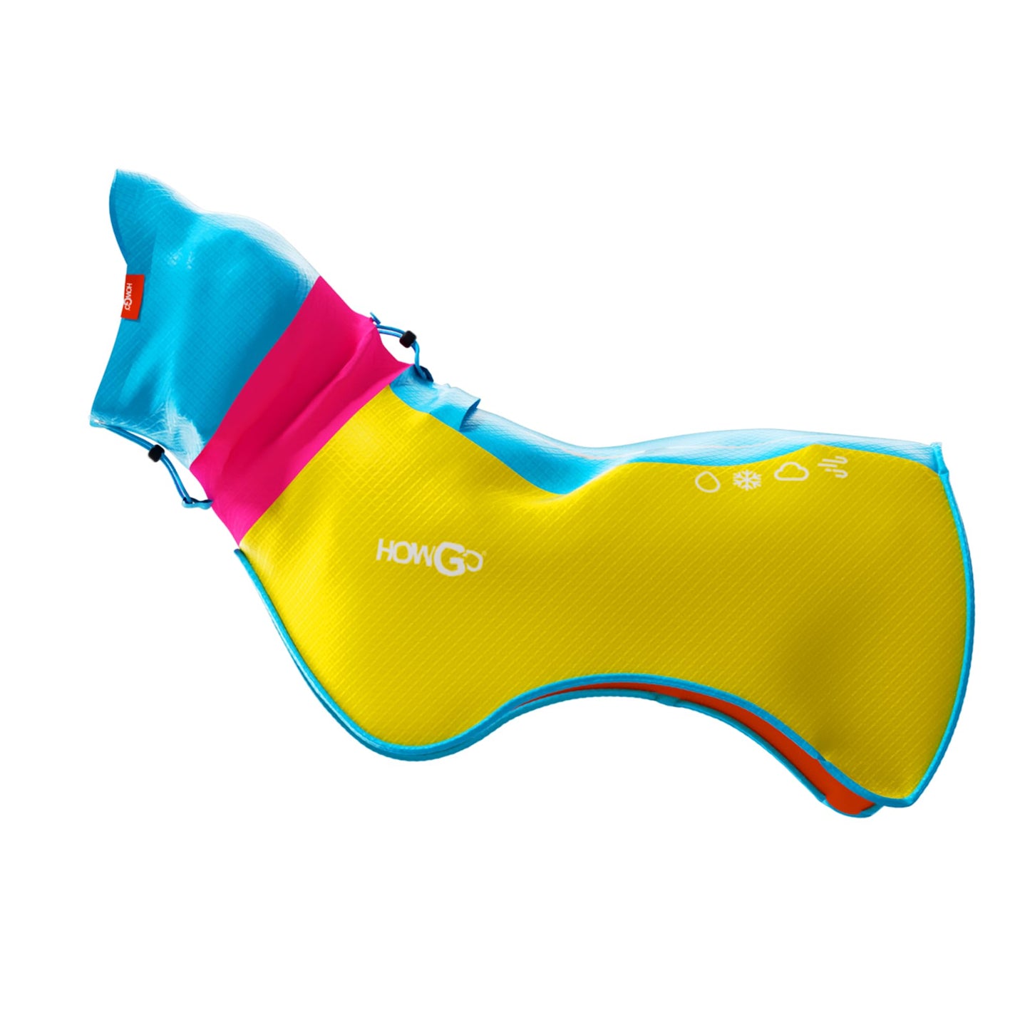 HOWGO Dog Raincoat Adjustable Pet Waterproof Windproof Jacket Dog Rain Jacket with Leash Hole for Small Medium and Large Dogs