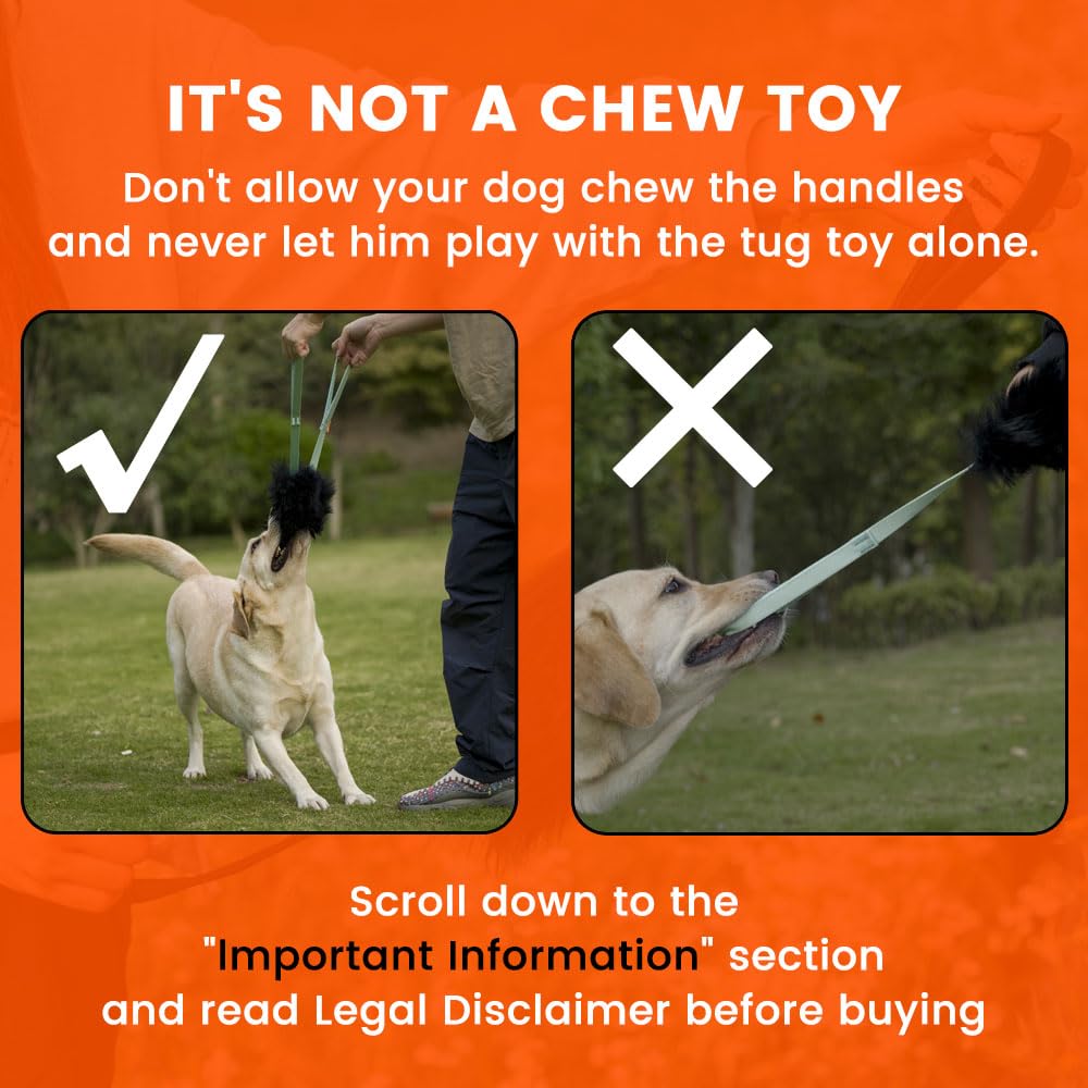 Dog Rope Tug Toy | Double Handles & 100% Sheepskin