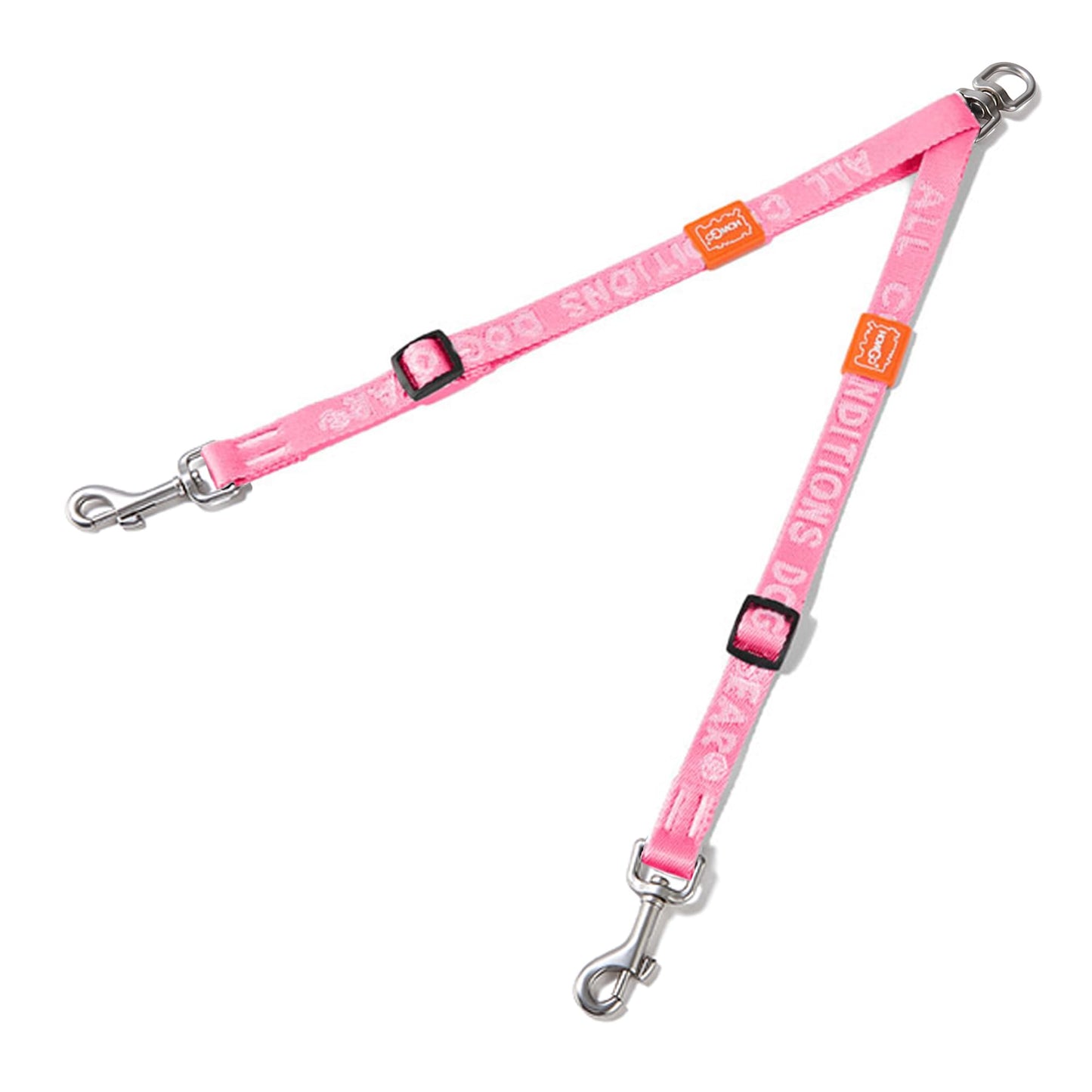 HOWGO Double Dog Leash, No Tangle 360° Swivel, Adjustable Two Padded Handles, Double Clip Dog Leash Coupler Splitter for All Breeds