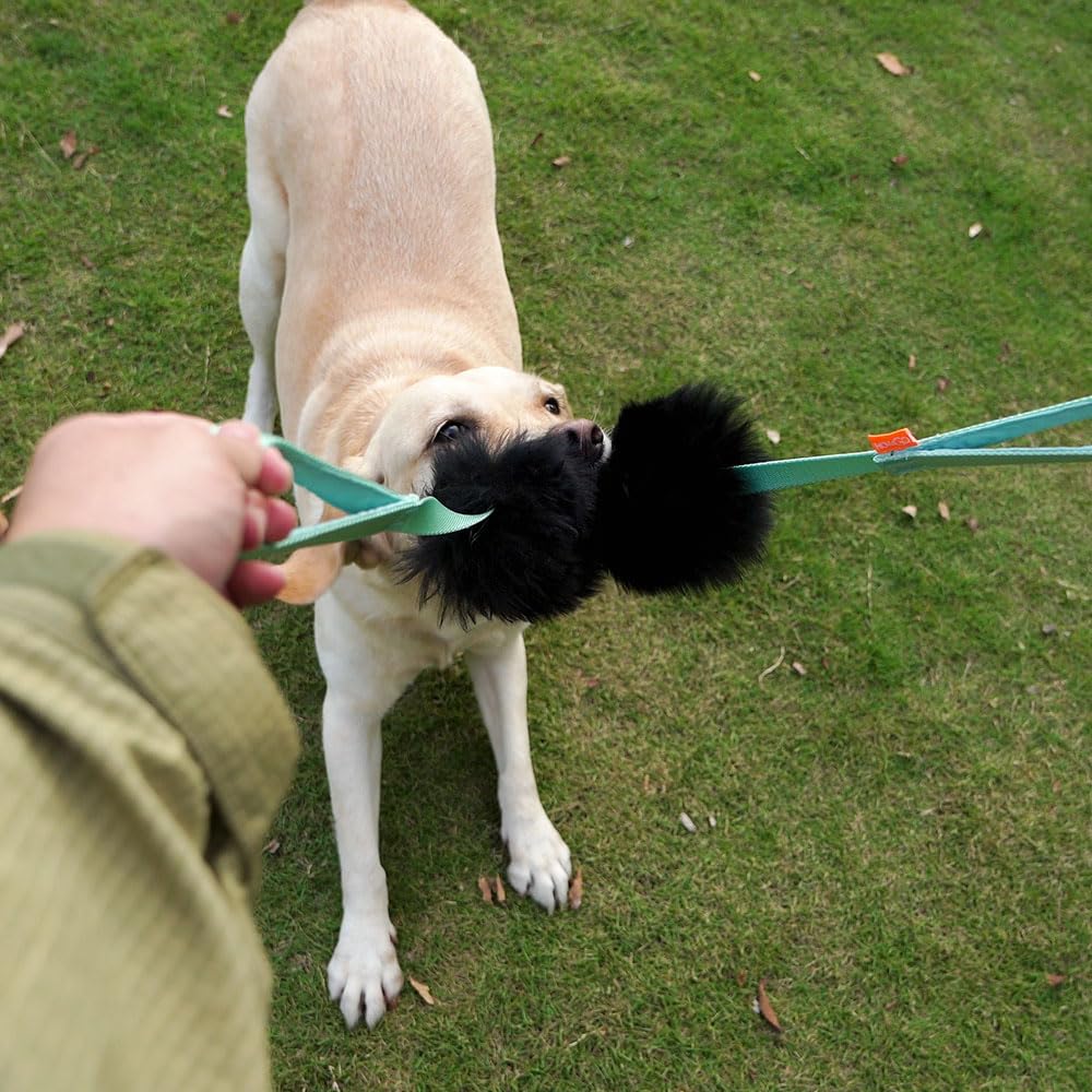 Dog Rope Tug Toy | Double Handles & 100% Sheepskin