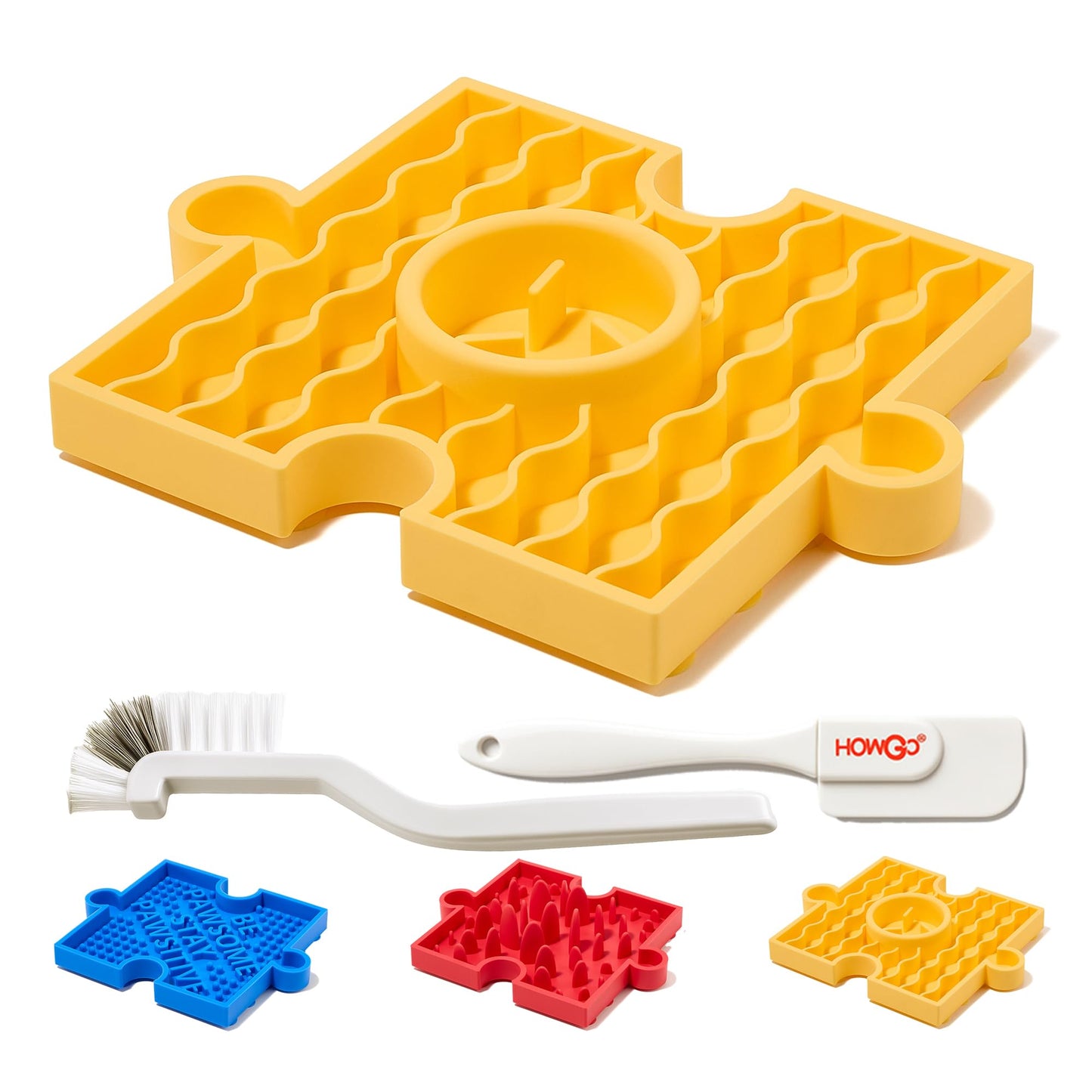 Slow Feeder Dog Bowls, Puzzle Lick Mat | 38 Suction Cups & Free Combination