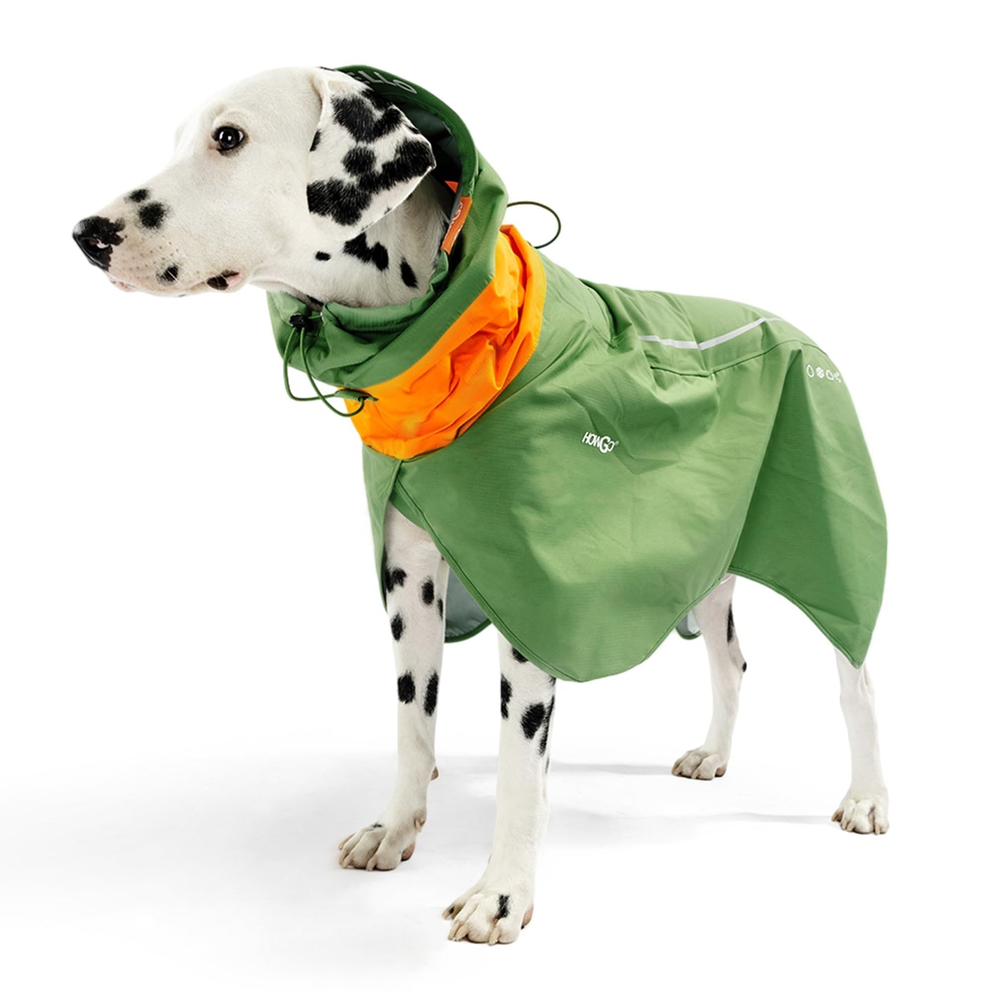 HOWGO Dog Raincoat Adjustable Pet Waterproof Windproof Jacket Dog Rain Jacket with Leash Hole for Small Medium and Large Dogs
