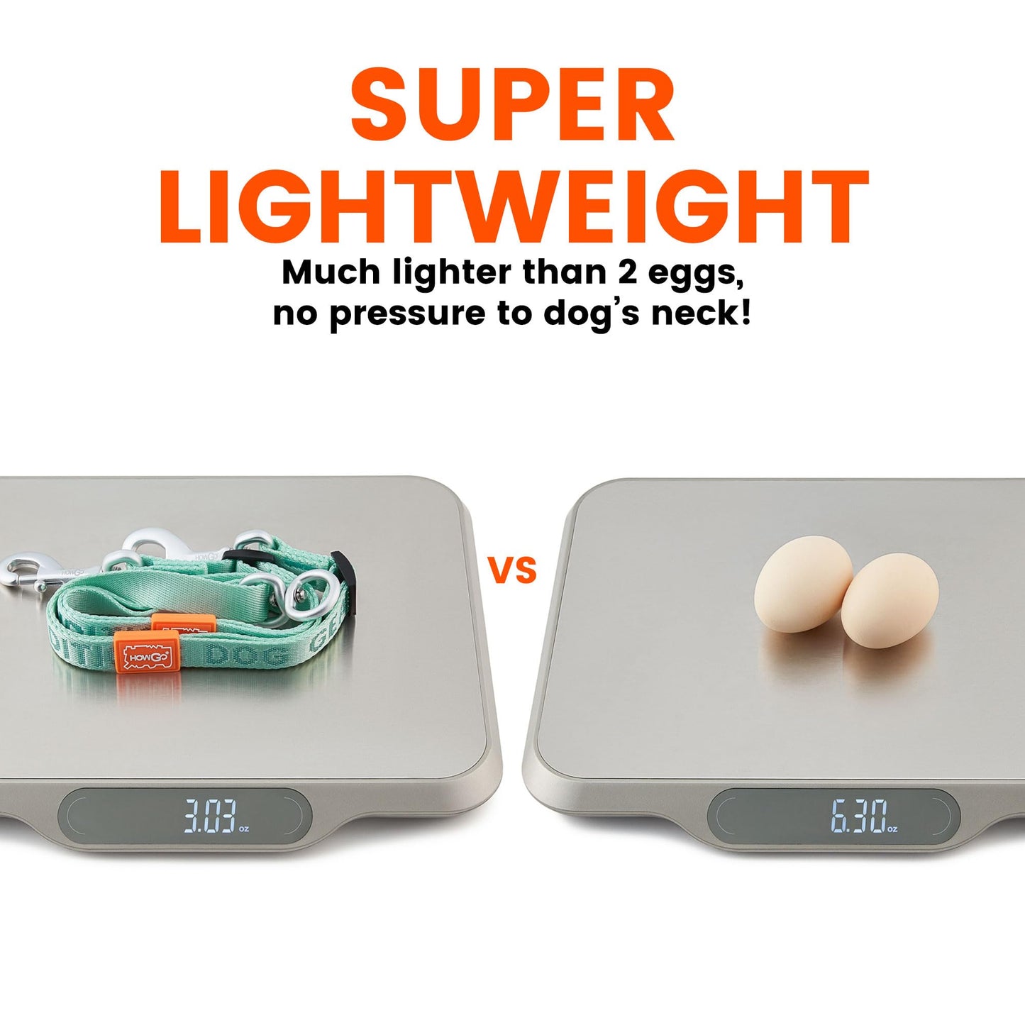 HOWGO Double Dog Leash, No Tangle 360° Swivel, Adjustable Two Padded Handles, Double Clip Dog Leash Coupler Splitter for All Breeds