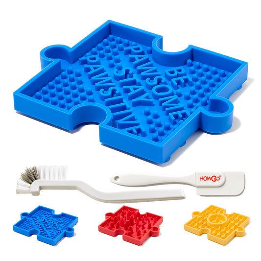 Slow Feeder Dog Bowls, Puzzle Lick Mat | 38 Suction Cups & Free Combination