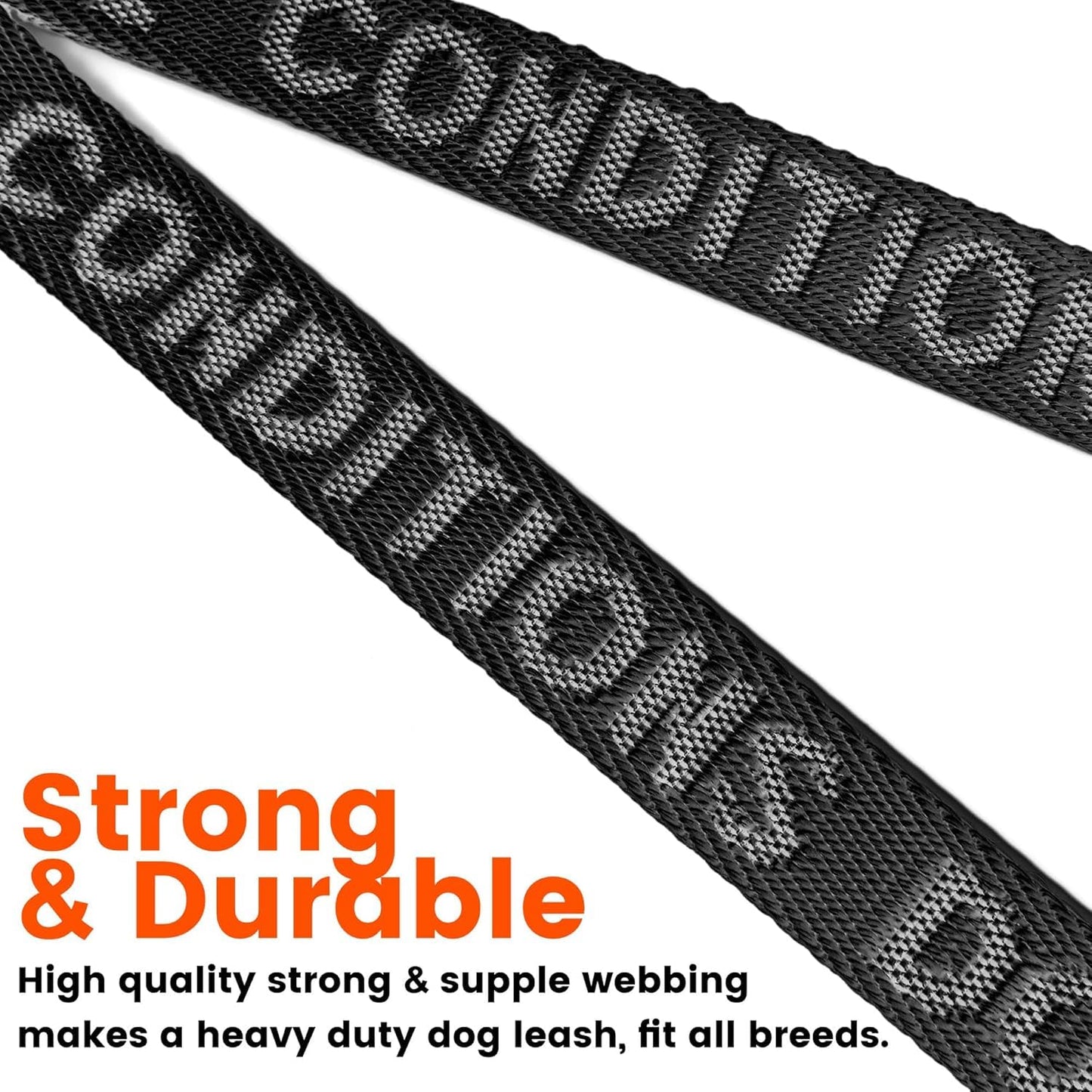 HOWGO Double Dog Leash, No Tangle 360° Swivel, Adjustable Two Padded Handles, Double Clip Dog Leash Coupler Splitter for All Breeds