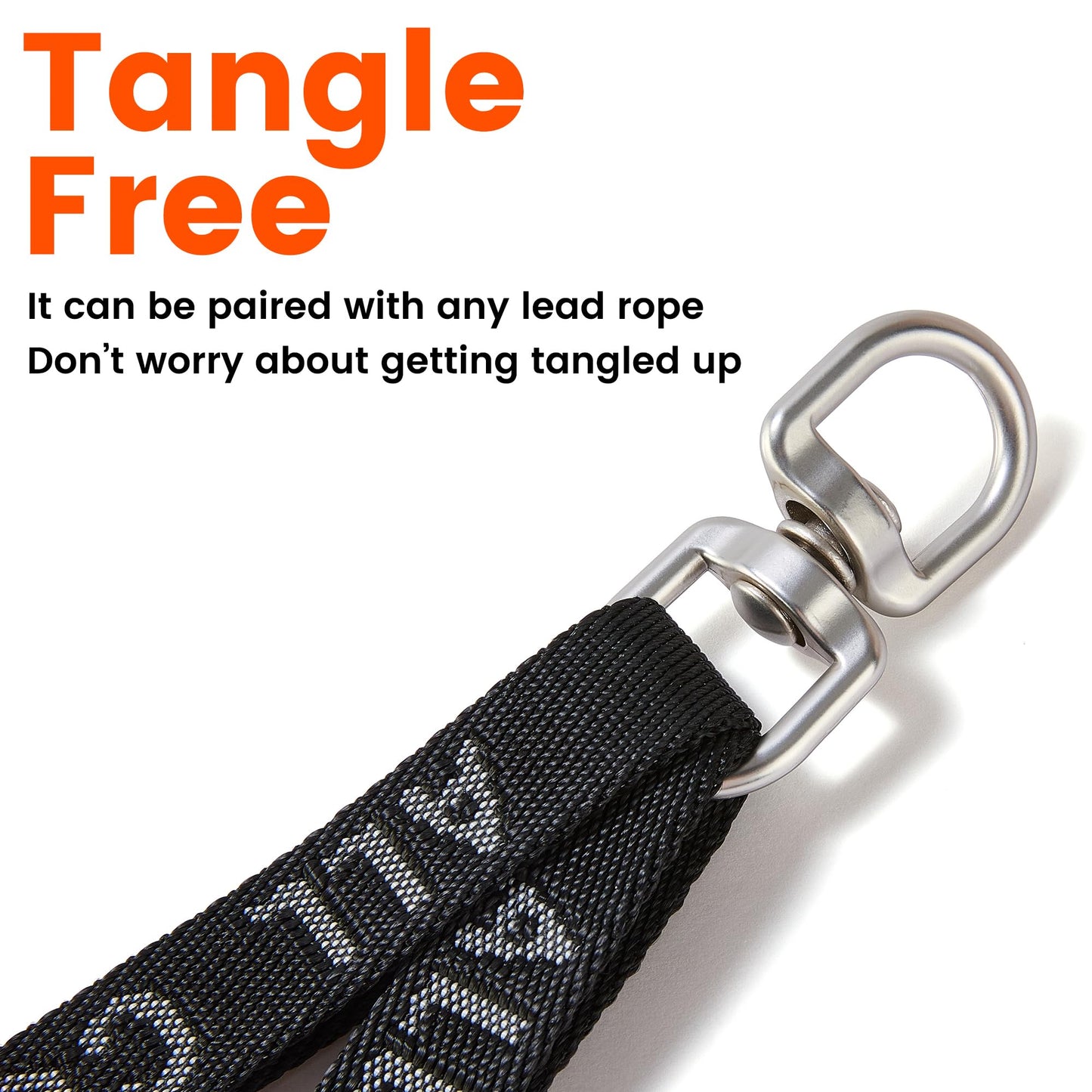 HOWGO Double Dog Leash, No Tangle 360° Swivel, Adjustable Two Padded Handles, Double Clip Dog Leash Coupler Splitter for All Breeds