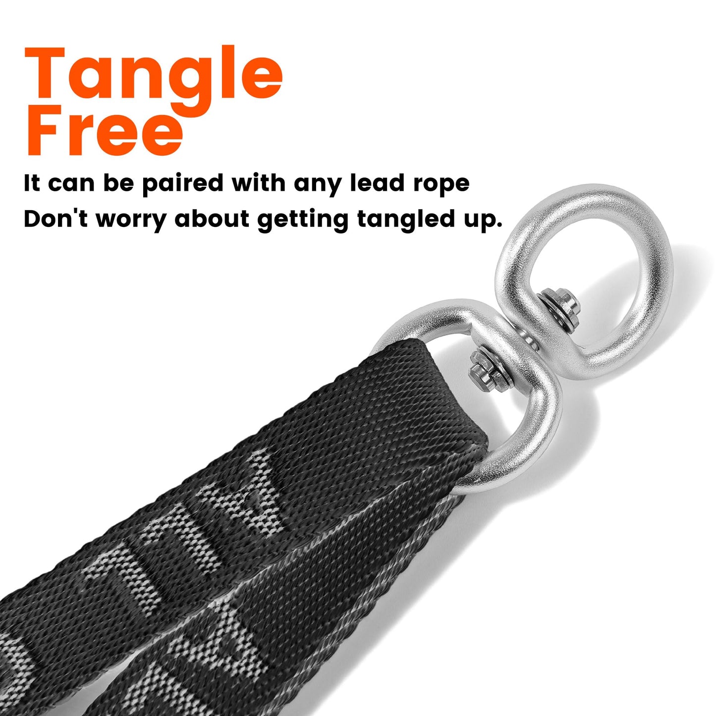 HOWGO Double Dog Leash, No Tangle 360° Swivel, Adjustable Two Padded Handles, Double Clip Dog Leash Coupler Splitter for All Breeds