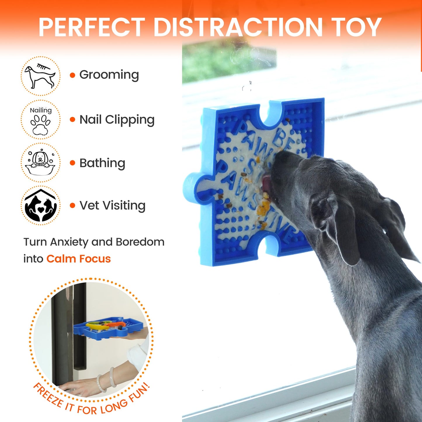 Slow Feeder Dog Bowls, Puzzle Lick Mat | 38 Suction Cups & Free Combination