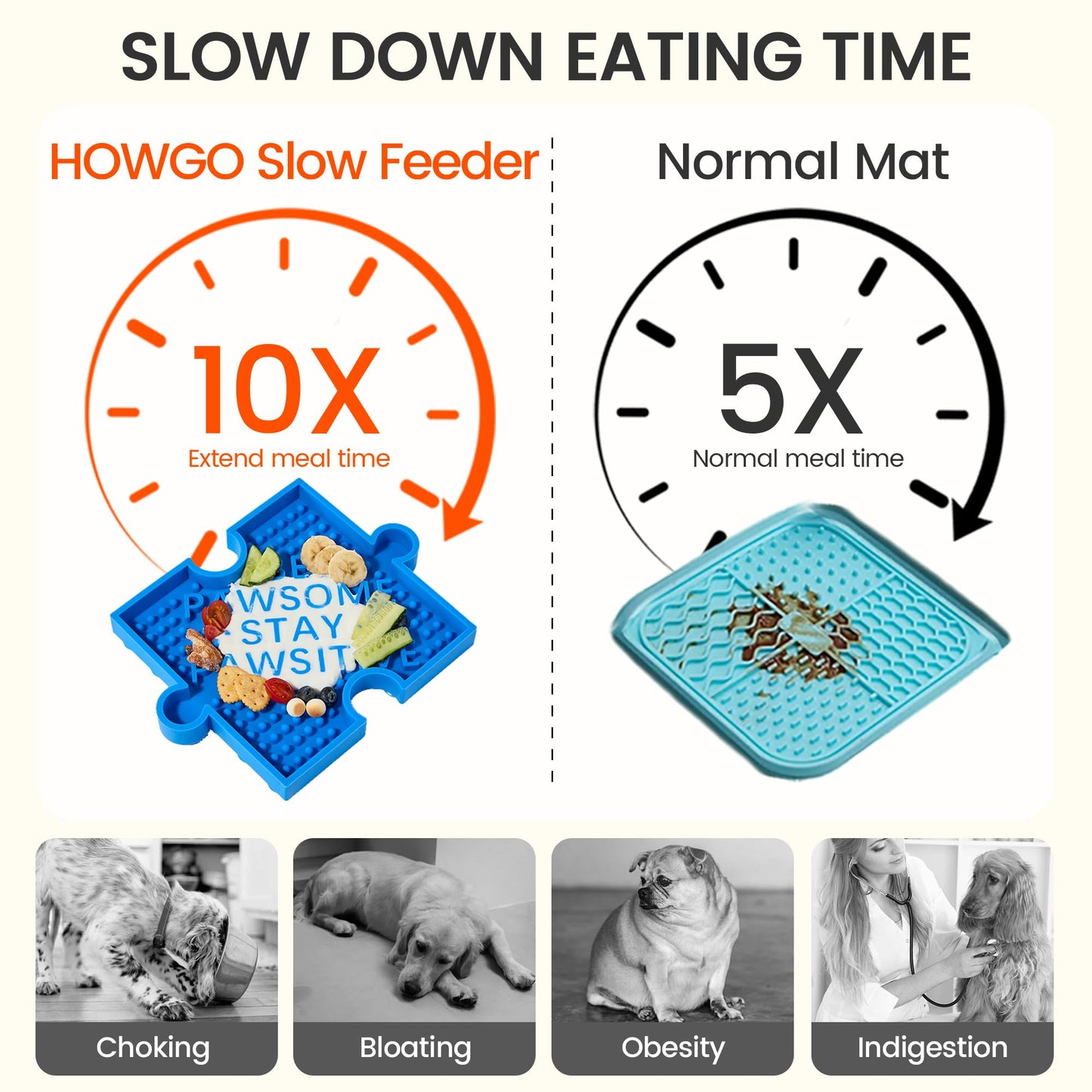 Slow Feeder Dog Bowls, Puzzle Lick Mat | 38 Suction Cups & Free Combination