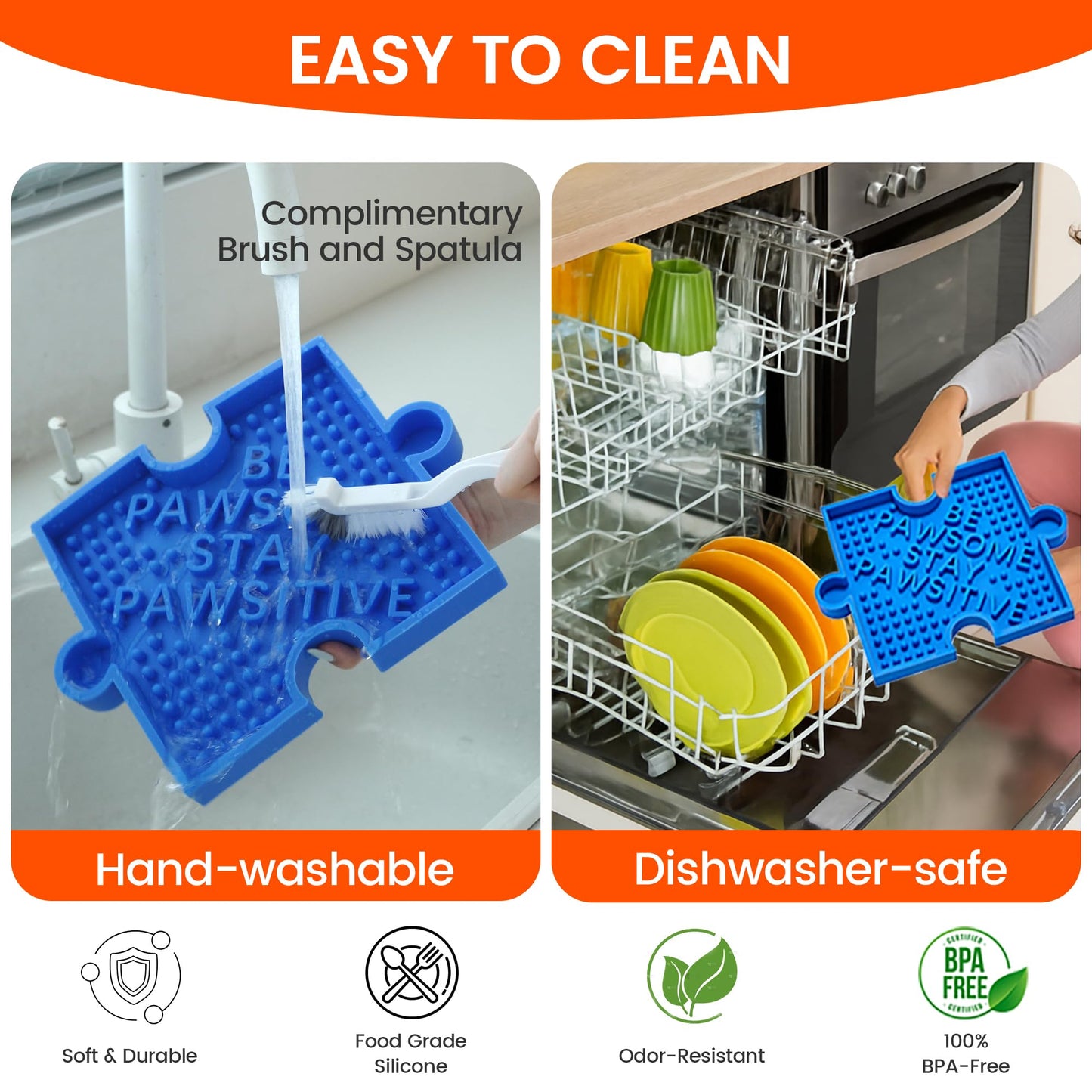 Slow Feeder Dog Bowls, Puzzle Lick Mat | 38 Suction Cups & Free Combination